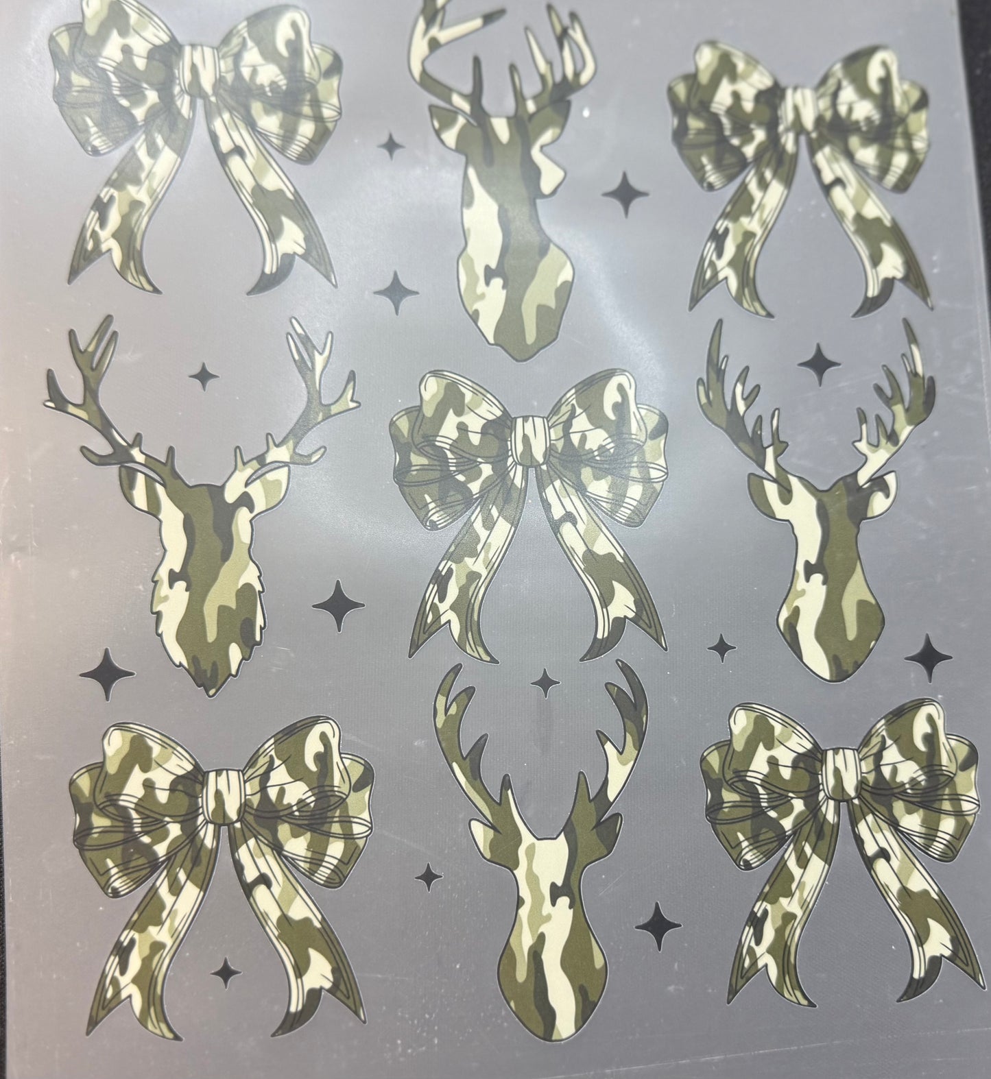 camo bow & deer