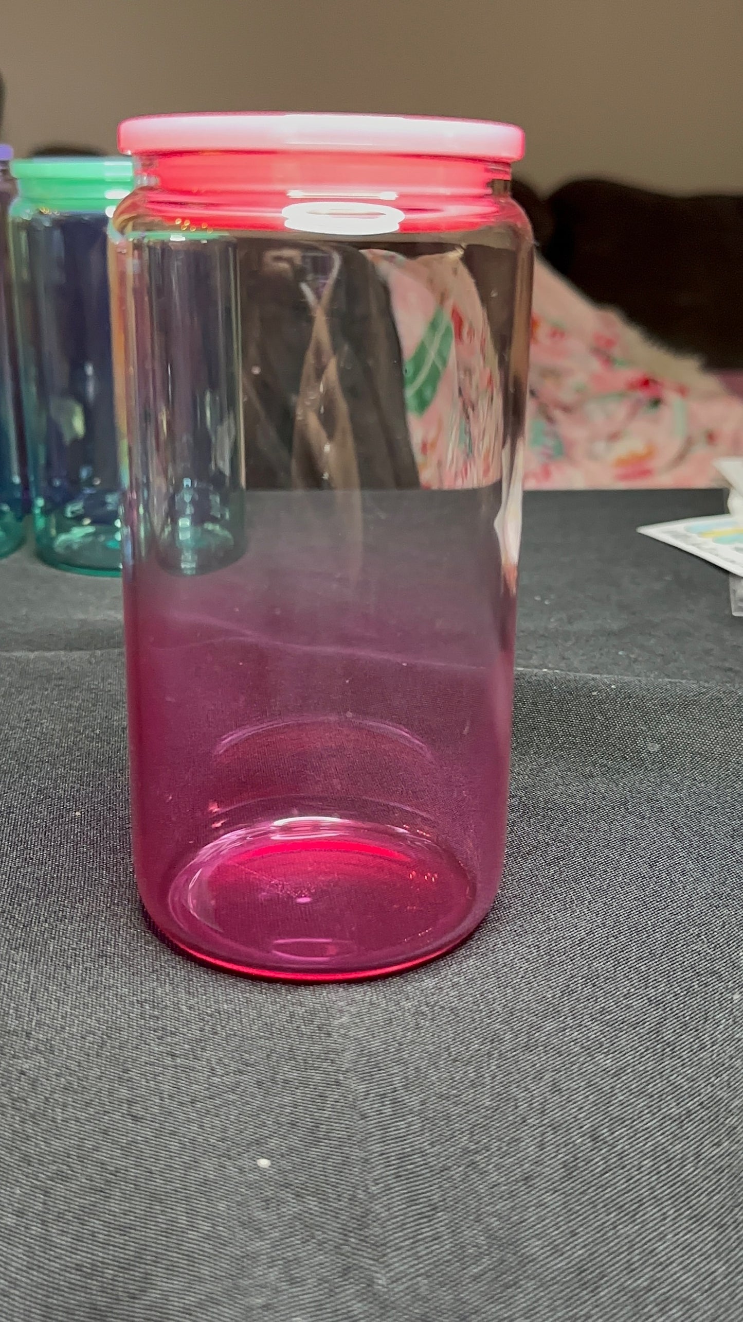 Glass Hot Pink Ombre