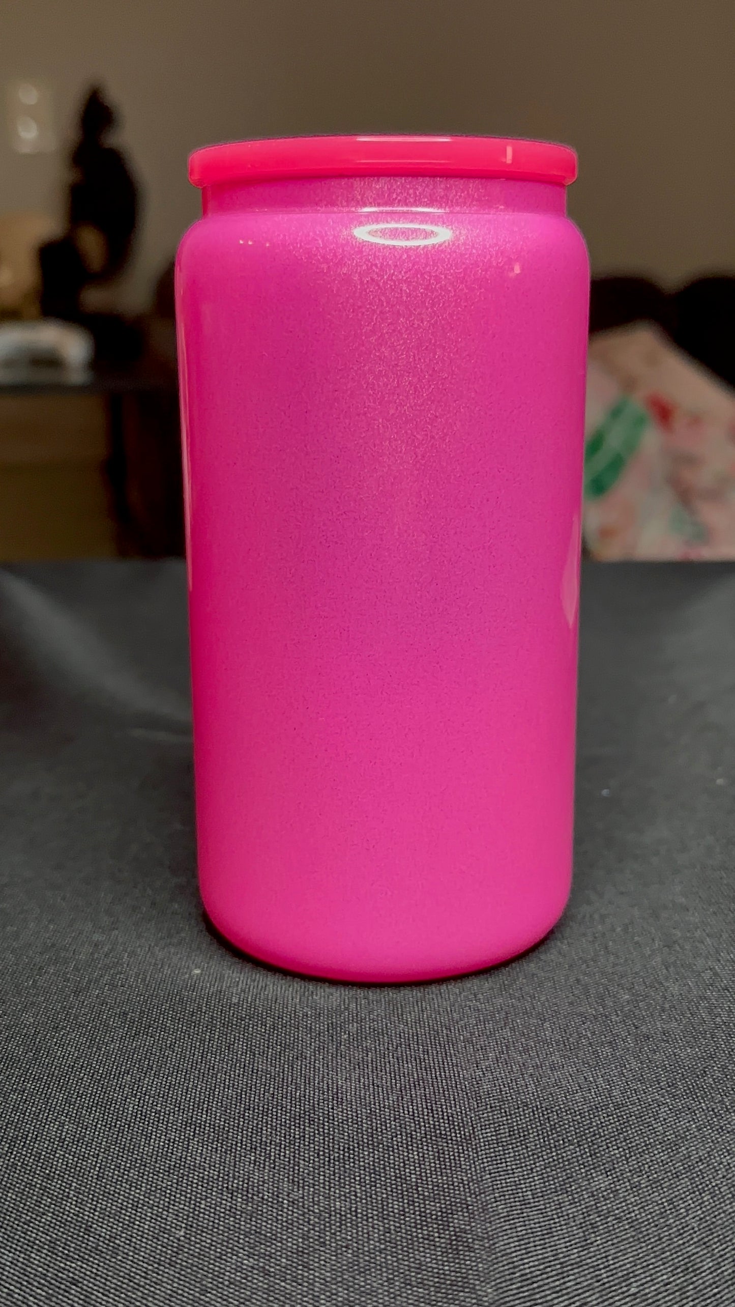 Pink Glass Shimmer Cup