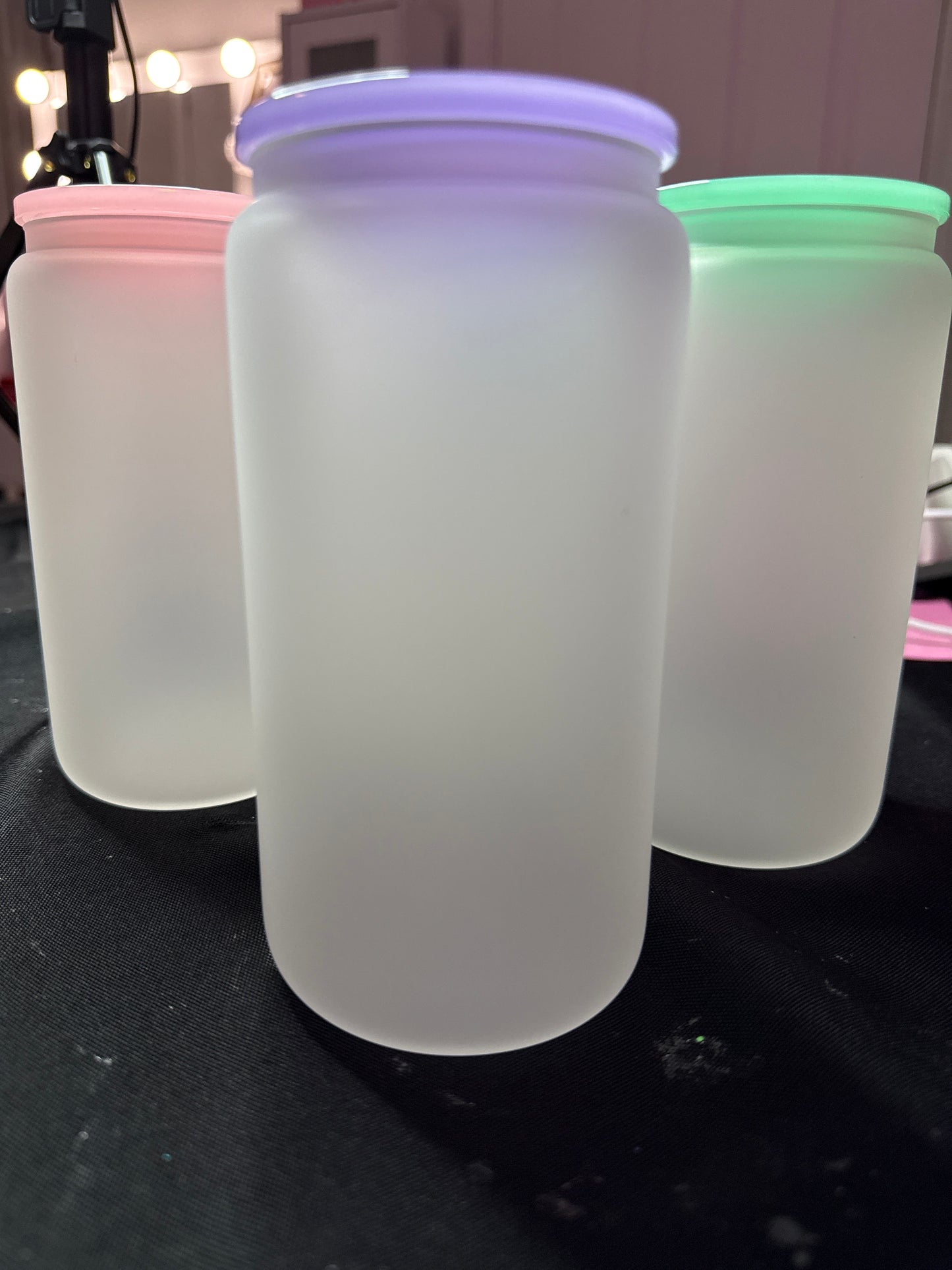 Purple Frosted glass