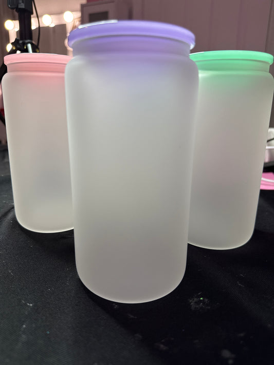 Purple Frosted glass