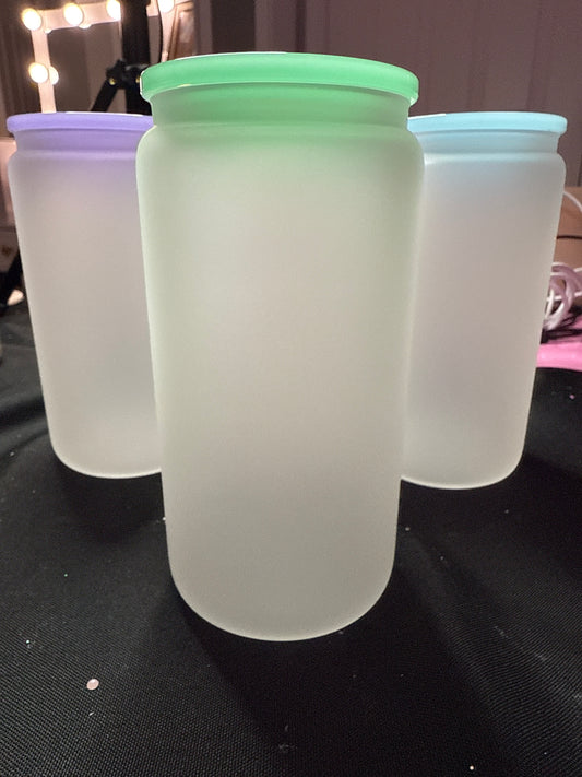 Mint Frosted Glass