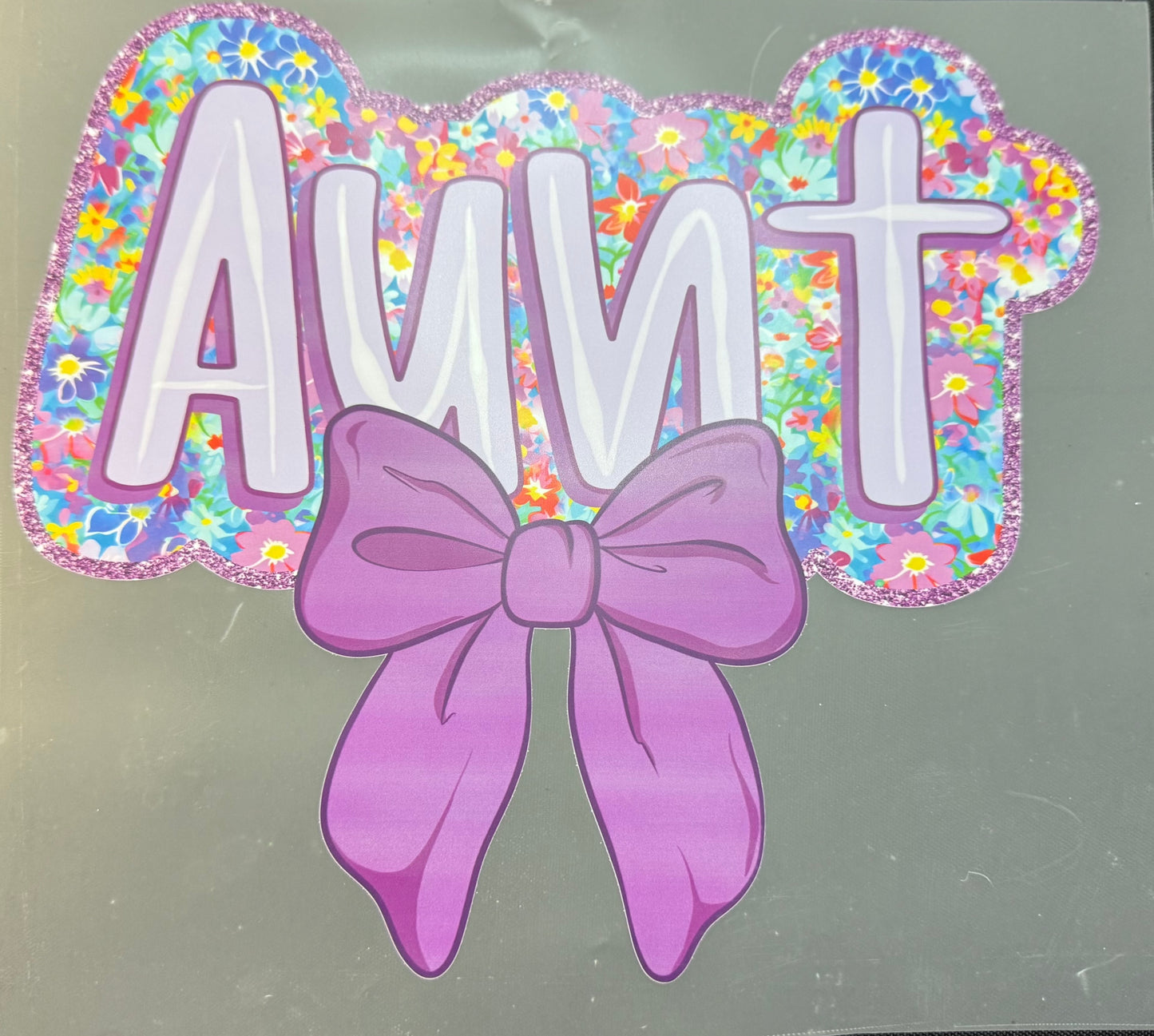 aunt purple bow