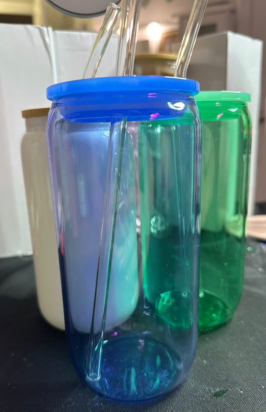 Dark blue glass